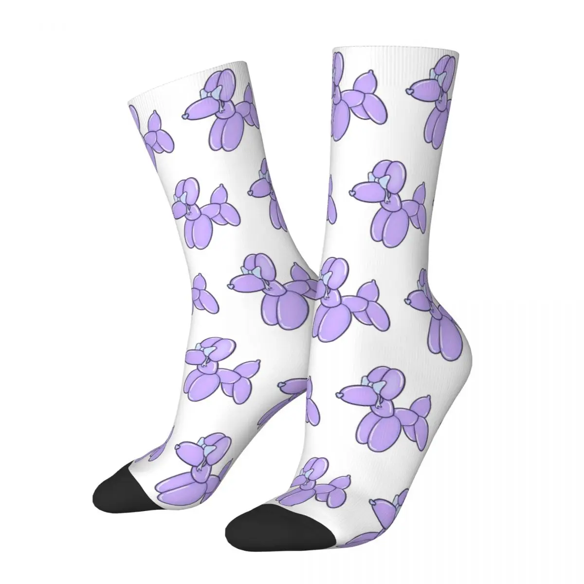 Coquette Balloon Dog In Purple Socks Harajuku High Quality Stockings All Season Long Socs Accessories for Unisex Christmas Gifts