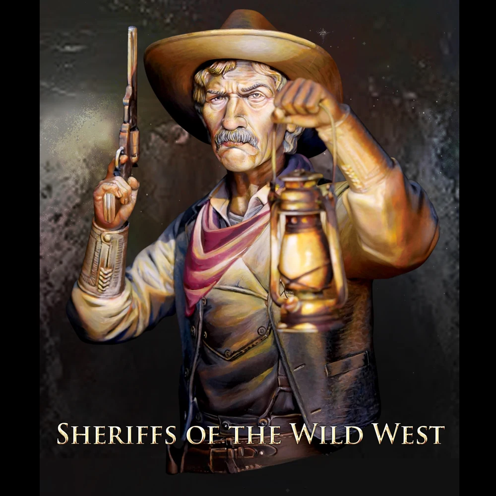 

1/10 SHERIFFS, Western cowboy, Resin Model figure Bust, GK, Historical theme, Unassembled and unpainted kit