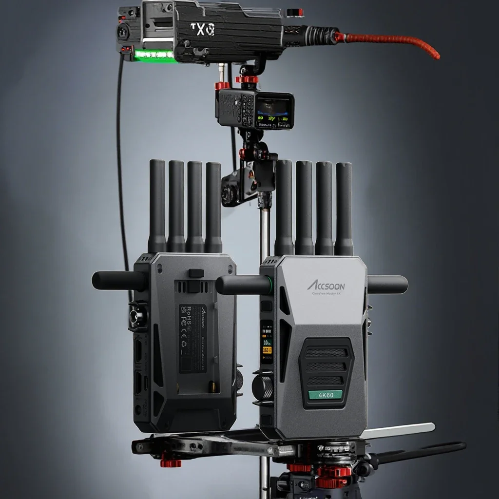 

НОВАЯ беспроводная передача видео ACCSOON CineView Master 4K, 2,5 км, 2,4 ГГц, 6 ГГц, 5 ГГц, трехдиапазонная и DFS дляaccsoon Cineview