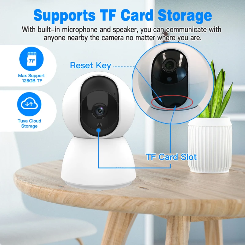 Tuya WIFI IP Camera Baby Monitor Surveillance Camera Automatic Tracking Night Vision Home Security Indoor Wireless Smart Life