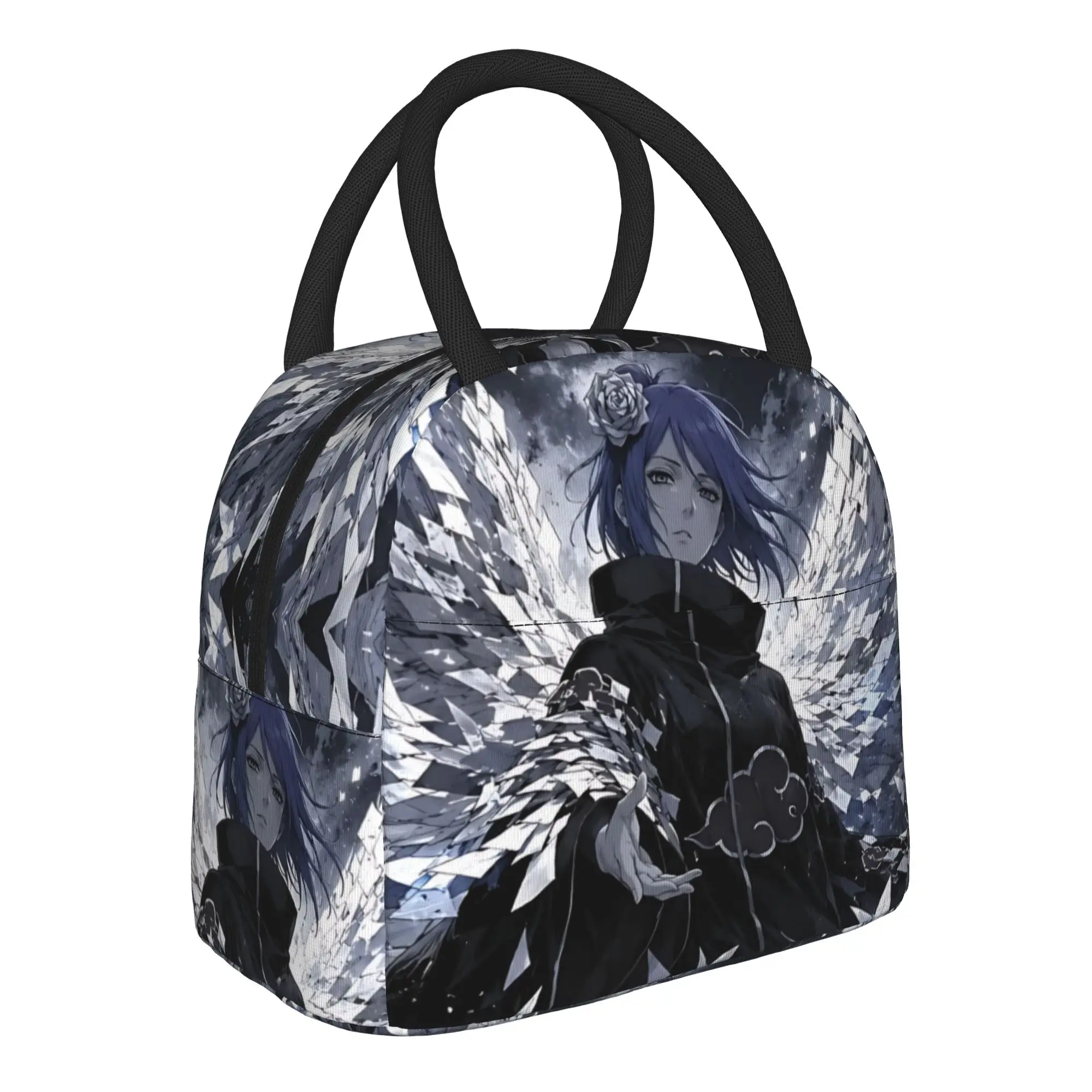 Naruto Anime Theme Handbag Insulated Lunch Bag Ice Pack Rice Bag  bolsa Student Bento Lunch Handbag