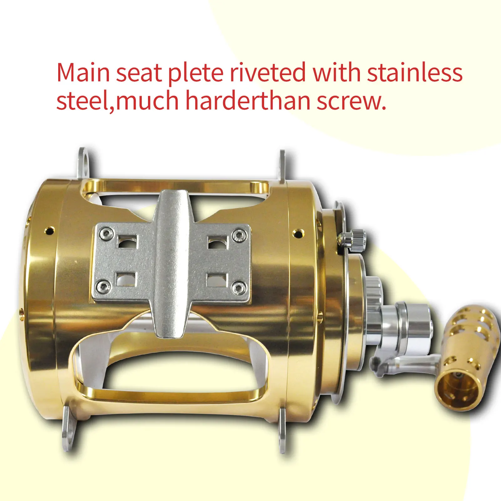 Two Speed 50W Big Game Fishing Tuna Ocean Sea Reel With Customized Logo Fishing Reel Trolling Reel