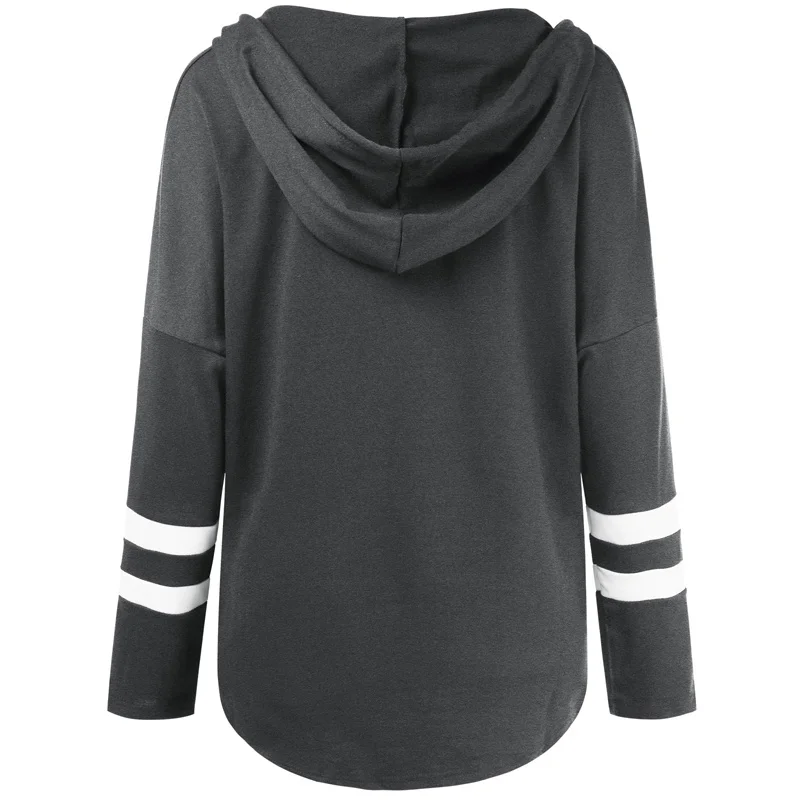 Sweat à Capuche Bouledogue Français pour Femme, Col en V, Long, Décontracté, PVD, Mode Hiver