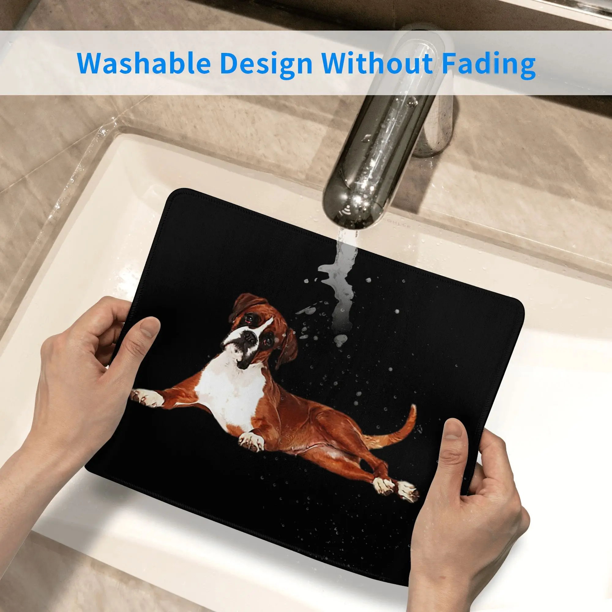 Schattige Boxer Hond Muismat Computer Toetsenbord Muis Mat Gaming PC Laptop Bureaumat Kantooraccessoires Placemats