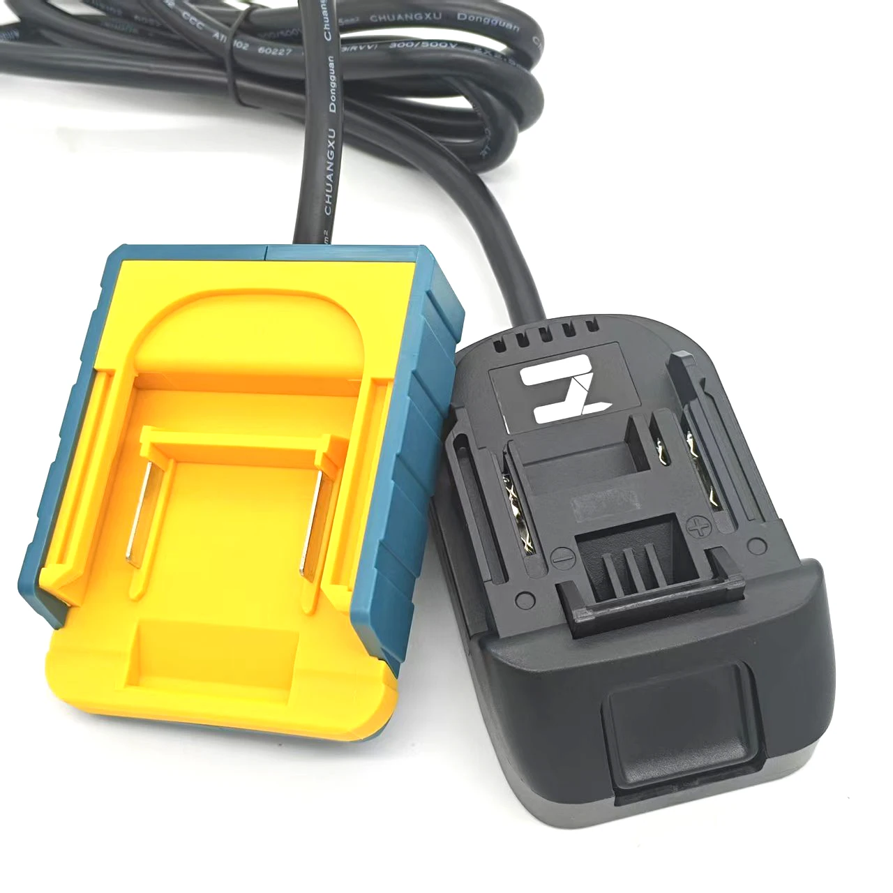 Quick-Connect Battery Extension Cable Portable Belt-Mounted Battery Adapter with Hook for Makita/Bosch/Milwaukee 18V Batteries