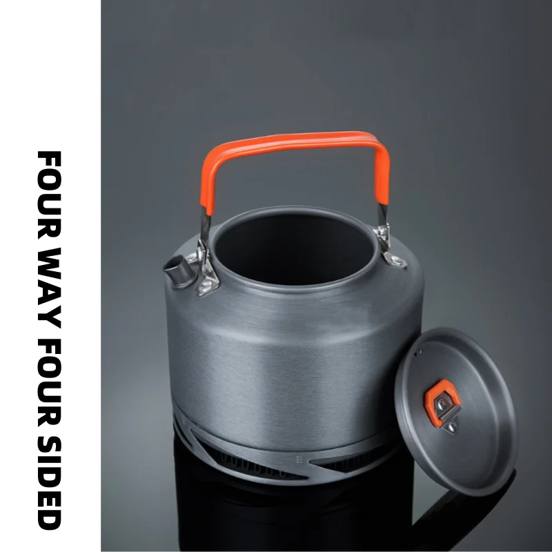 

0,8 л/1,5 л большой емкости чайник из алюминиевого сплава уличный портативный чайник для кемпинга с кольцом для сбора тепла чайник для воды