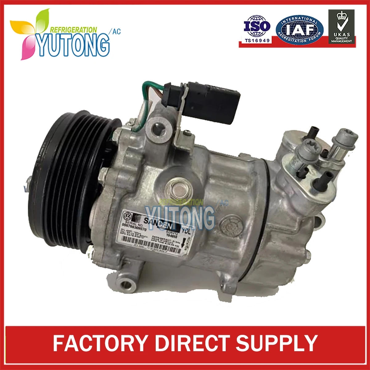 SD6V12 AC Air Conditioning Compressor For Para VW Fox Gol G4 Polo Skoda Fabia 6rf820803c 6r0820803b 5u0820803f 0282909253