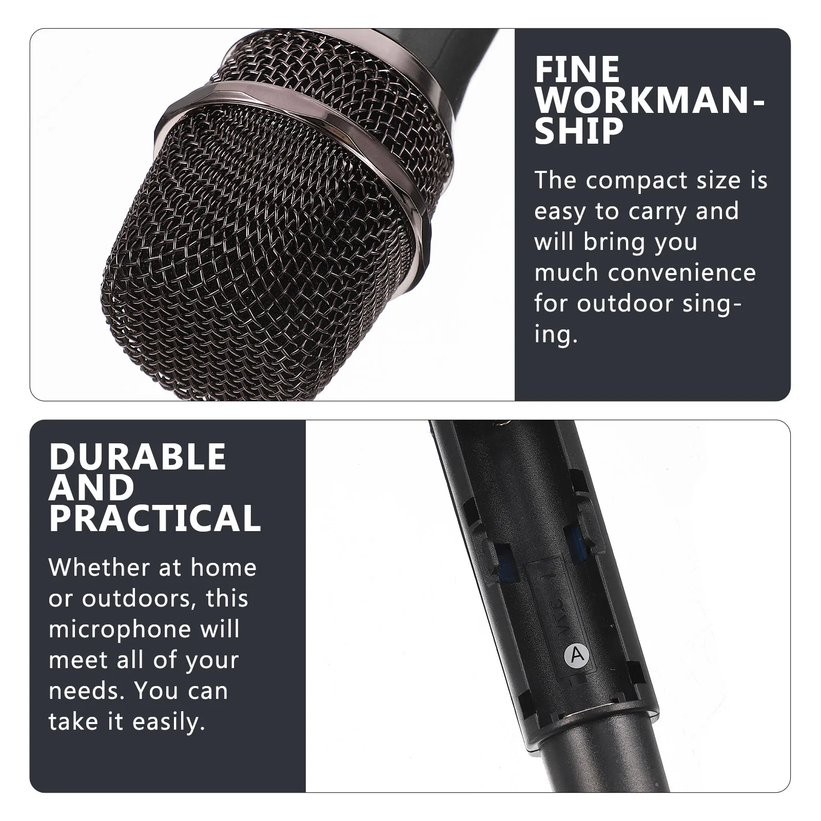 

Wireless Microphone H held for Singing KTV Clear Sound Portable Cordless Mic Long Distance Stable Signal Outdoor