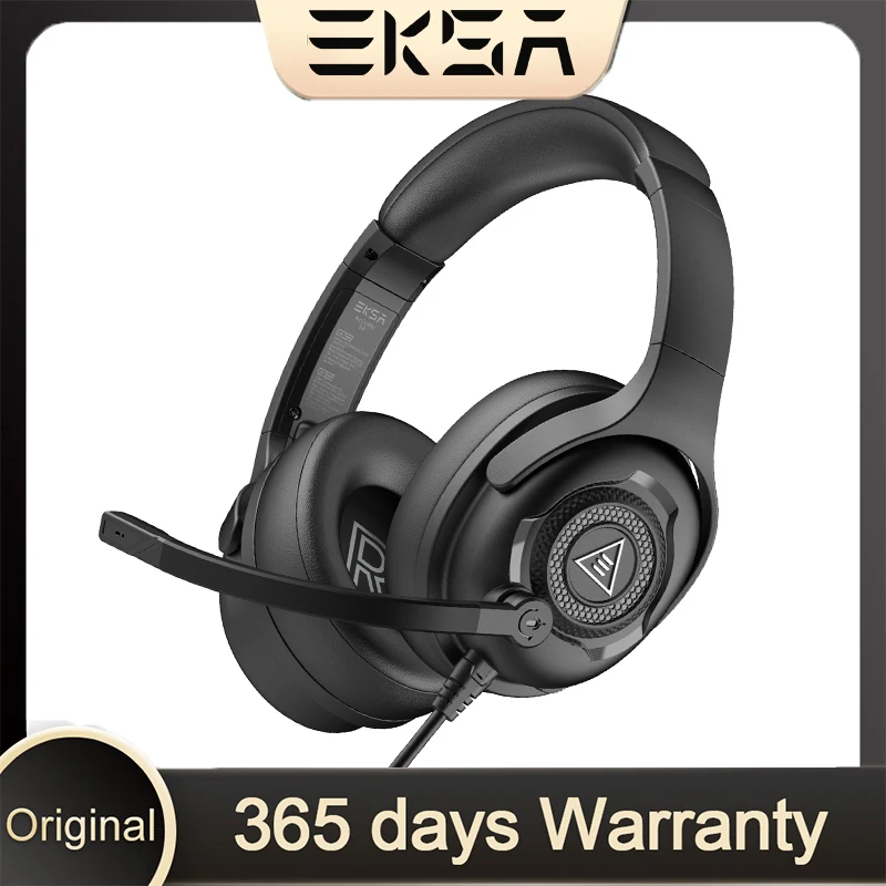 

EKSA E4 Wired Headset Gamer 3.5mm Stereo Gaming Headphones with Microphone Superlight Over-ear Earphones for PC/PS4/PS5/Xbox