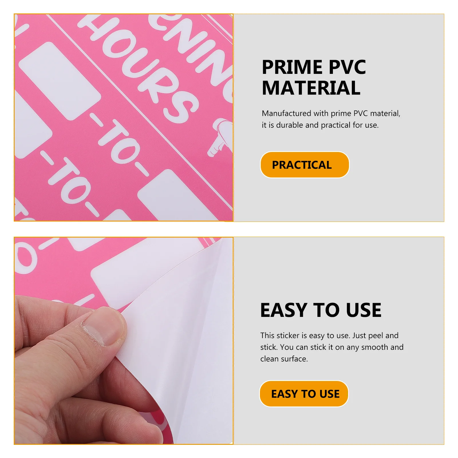 

Time Marker Label Adhesive Business Hours Sign Sticker Waterproof Sunproof For Bank Office Store Cafe Shop Opening Hours