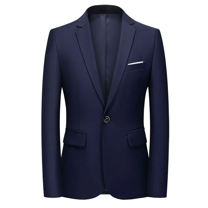

New Solid Business Blazer Wedding Men Notch Lapel Casual Suit Jacket Formal Male Fashion Suit Coat Only One Traje De Hombre