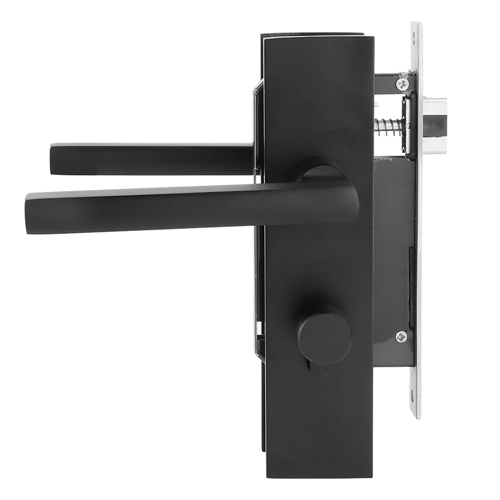 

Space Aluminum Bedroom Door Lock Home Security Bedroom Handle Lock with Keys Screw Black