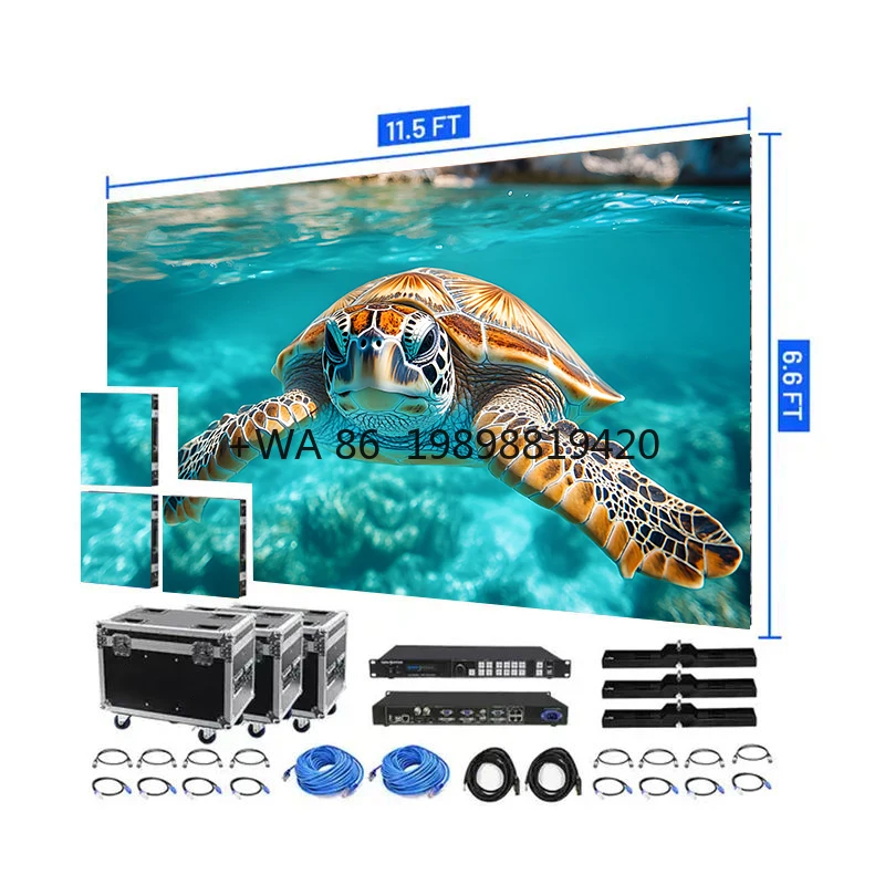 Customizable Factory 11.5*6.6ft Indoor P2.5 LED Video Wall Full Color Rental LED Display with GOB Protect High Quality LED Scree
