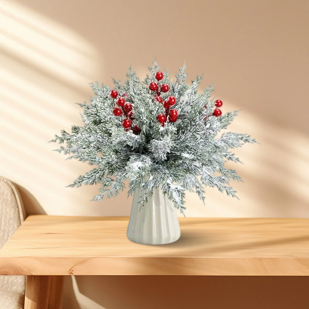 

Искусственный Рождественский праздничный декор Искусственное растение на Рождество и Новый год 10-дюймовые ветки 7-дюймовые стебли ягод