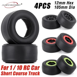 Austar RC Car Wheels and Tires 1/10 Scale 12mm Hex for Traxxas Slash 2WD Losi 22S DR10 Short-course Truck RC Drag Racing Tires