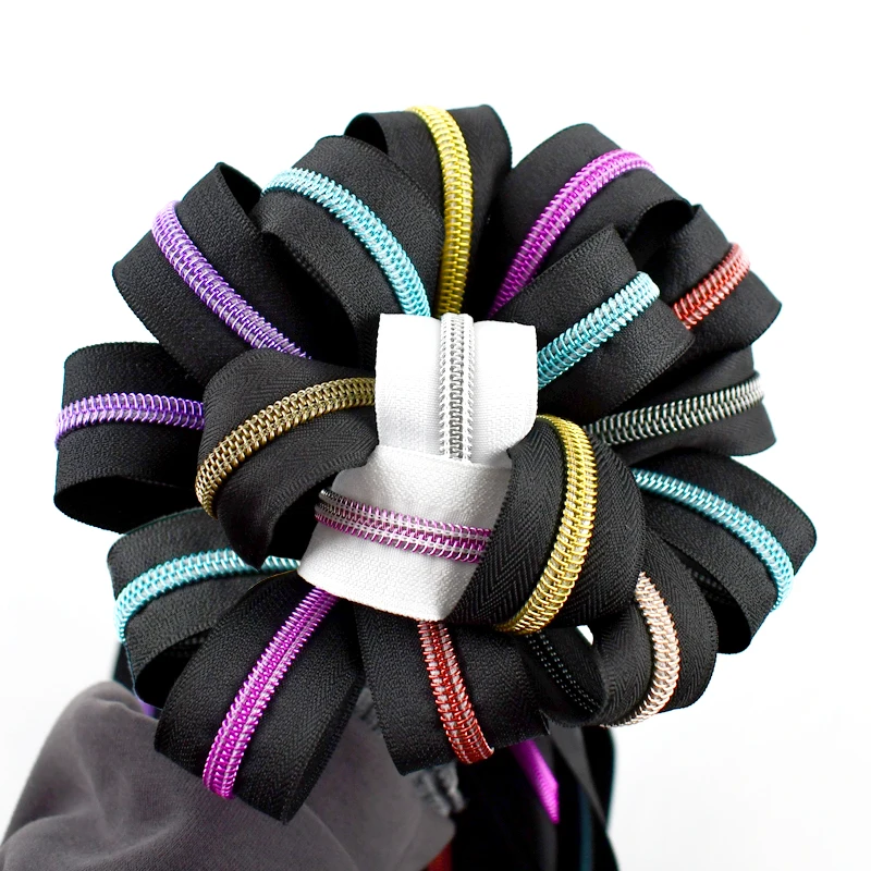5/10/20Meters Black/White Zipp - Textile And Sewing Supply ulasan dan harga