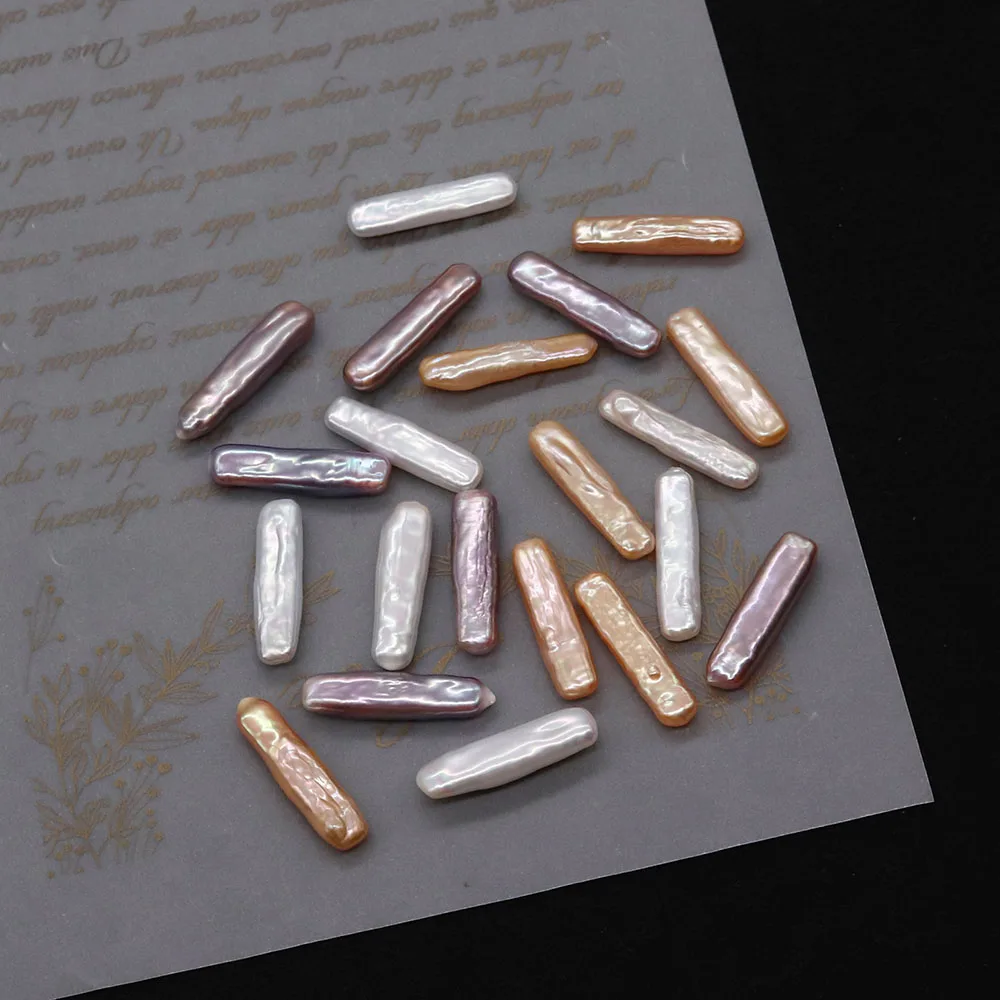 الملونة لؤلؤ المياه العذبة الطبيعية شريط طويل على شكل غير مسامية فضفاض الخرزة مجوهرات الإكسسوار DIY بها بنفسك الإبداعية قلادة المواد