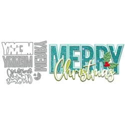 MangoCraft Universal Merry Christmas Cutting Dies DIY Scrapbooking Supplies Metal Dies Knife Mold For Card Making Albums Decor