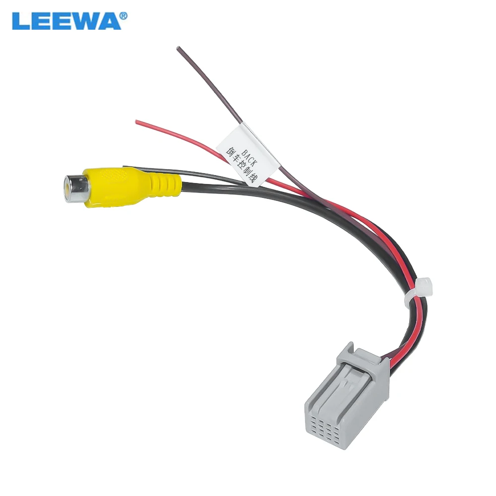 

LEEWA Car Parking Rear Camera Video Plug Converter RCA Cable For Mitsubishi (14-20) 8Pins Parking Reverse Wire Adapter