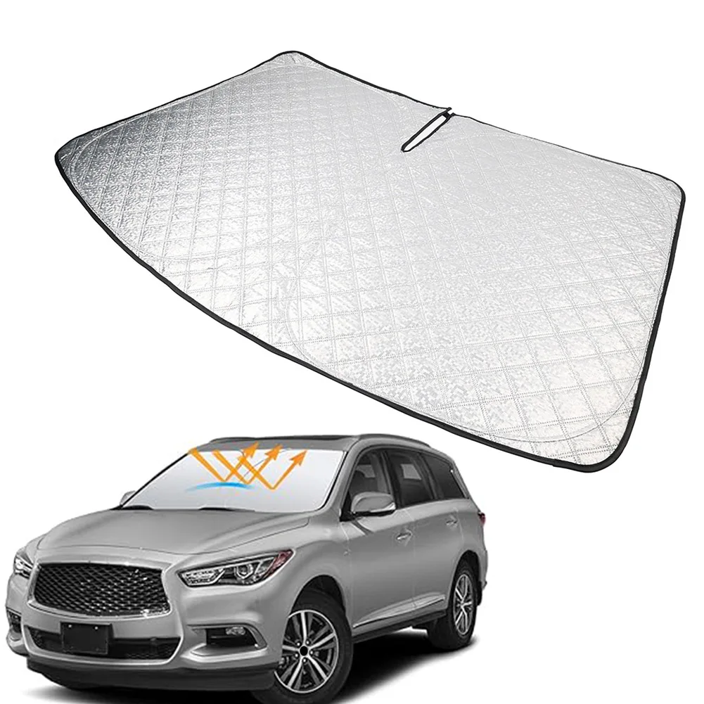 Car Window Sunshade Cover Sun Shade Front Windshield Visor Protector Folding For Infiniti QX60 2014-2021