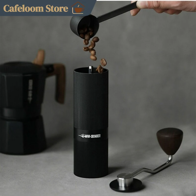 Mhw-3bomber Racing M1 Manual Coffee Grinder Portable Adjustable Aluminum Mill For Home Outdoor Camping Coffee Enthusiasts
