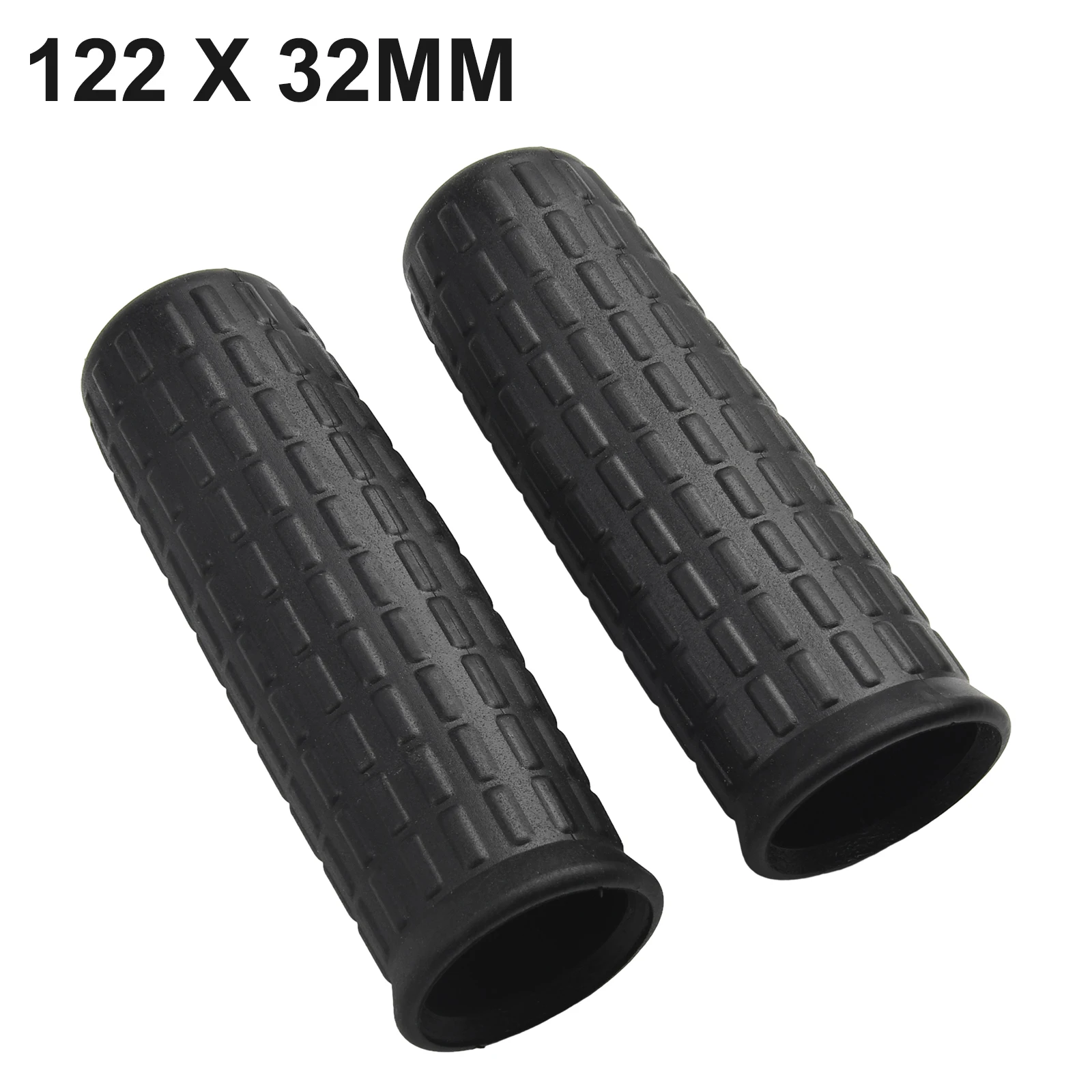 2pcs Wheelbarrow Handles Rubber Round Tubes Anti-skid Shock Absorption Universal Weatherproof Replacement Handle Cover