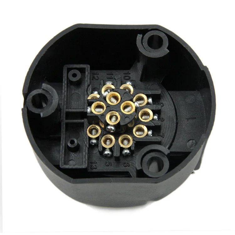 

12V 13 Pin Durable Euro Trailer Socket 13-Pole Tow Bar Towing Socket Caravans Wiring Electrical Connector Truck Car Accessories