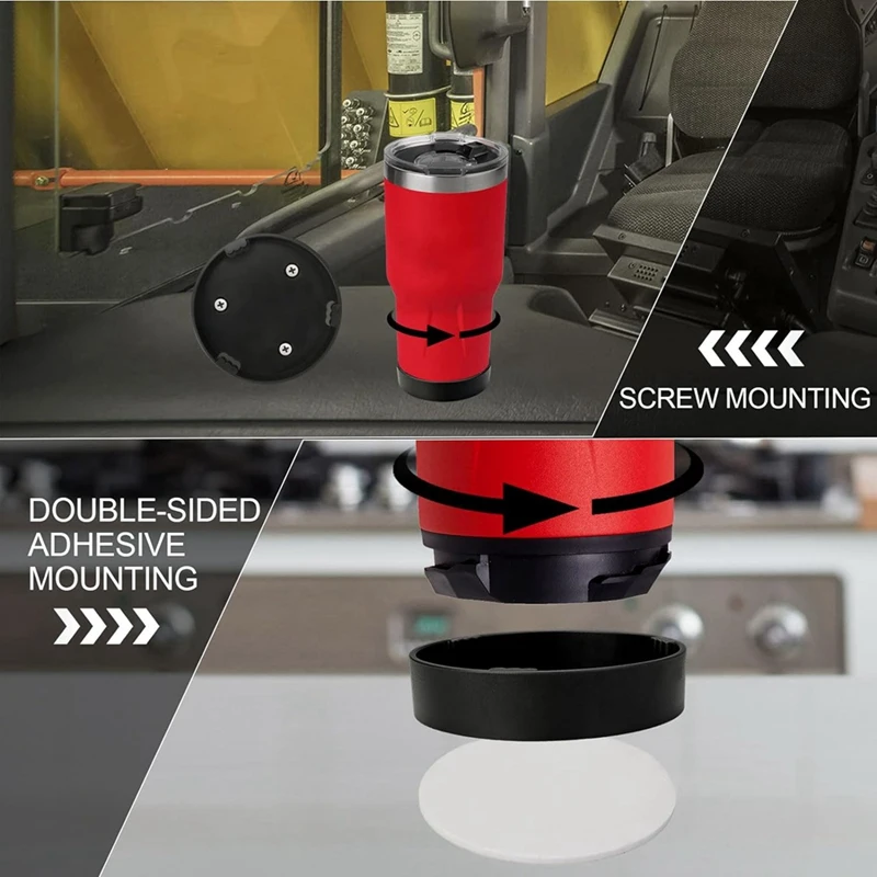 Tumbler Mount For Milwaukee Packout, Cup Holder With Screws Compatible For Milwaukee Packout Cup 20Oz & 30Oz