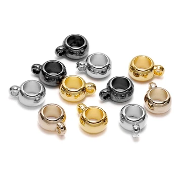 50 pçs/lote encantos fiança grande buraco acrílico ccb grânulo clipe fecho pingente fechos ganchos espaçador contas para diy jóias fazendo acessórios