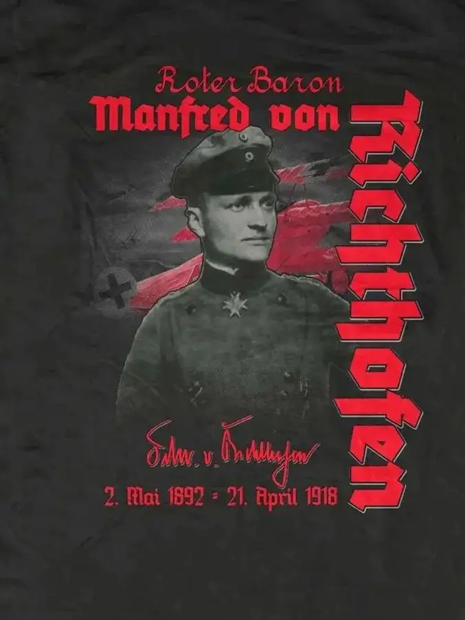 

Red Baron Richthofen Flying Circus Foker DR1 T-Shirt 100% Cotton O-Neck Summer Short Sleeve Casual Mens T-shirt Size S-3XL