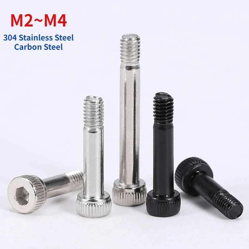 Grade 12.9 Partially Threaded Cup Head Socket Screws Half Tooth shoulder screw Bolts Nickel Plating/Black/304 Stainless Steel