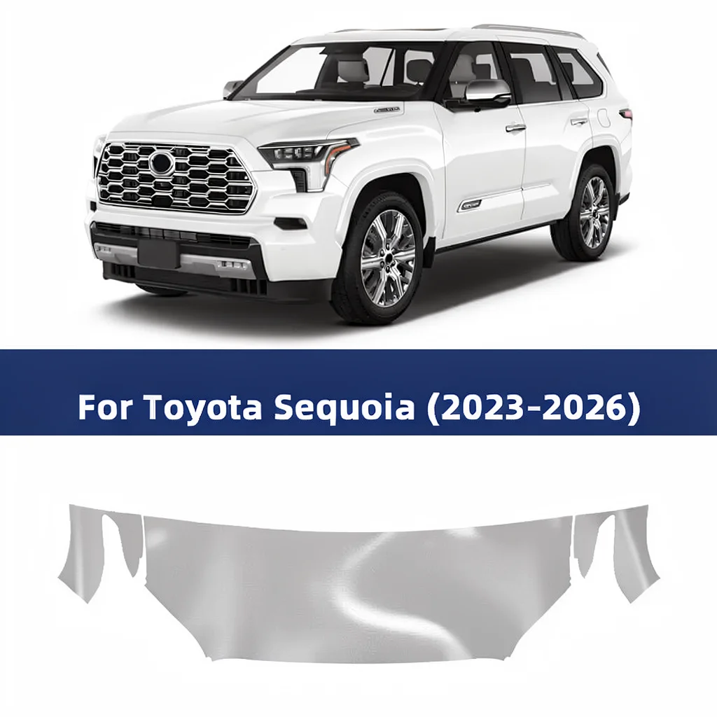 For Toyota Sequoia 2023 2024 2025 2026 Anti-Scratch Transparent TPU Car Bonnet Hood Fender Sticker Paint Protection Film 8.5mil3