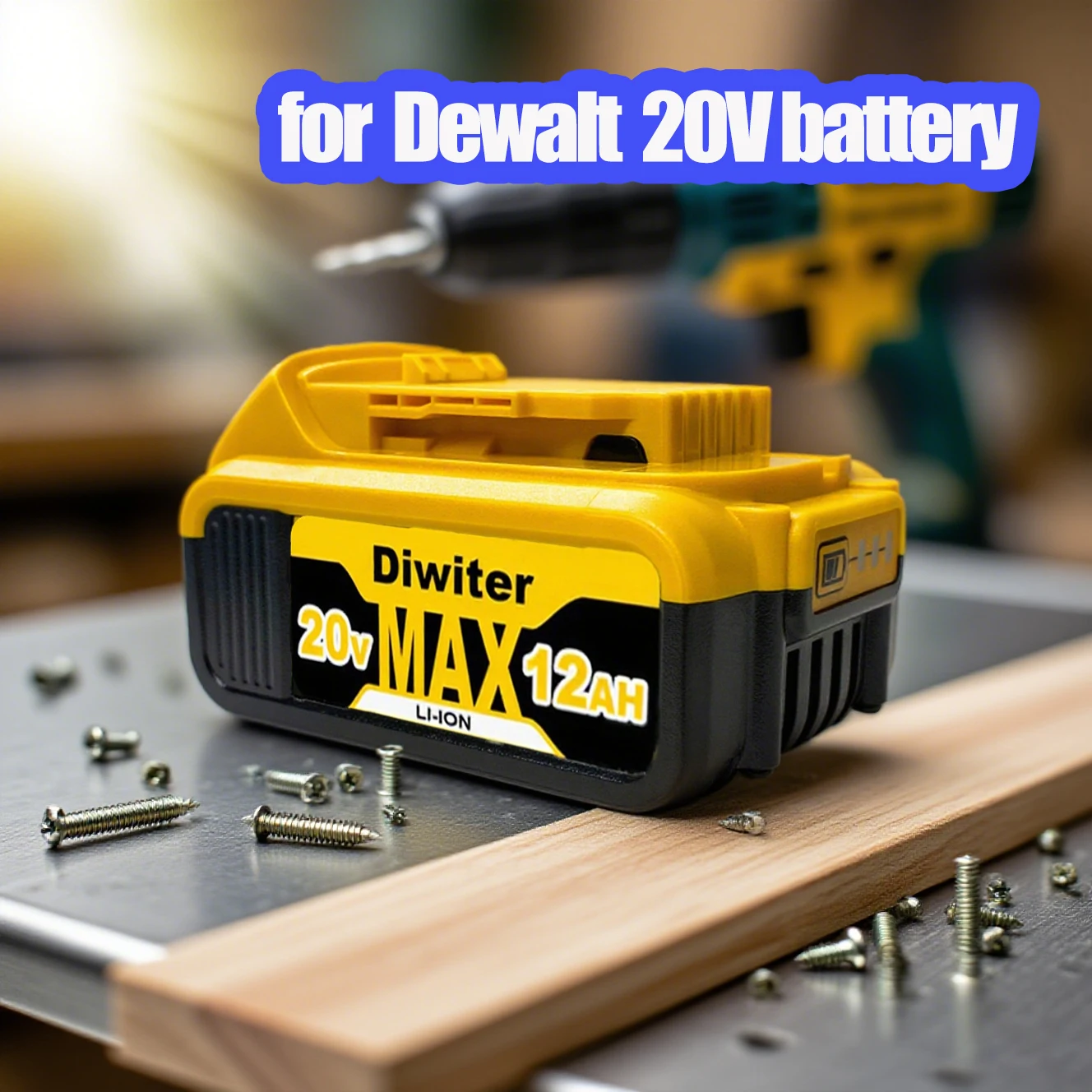 

100% Original 18V 12AhBattery Compatible for DeWalt power Tools DCF887 DCG405DCD791 DCF922 20V Lithium BatteryReplacement
