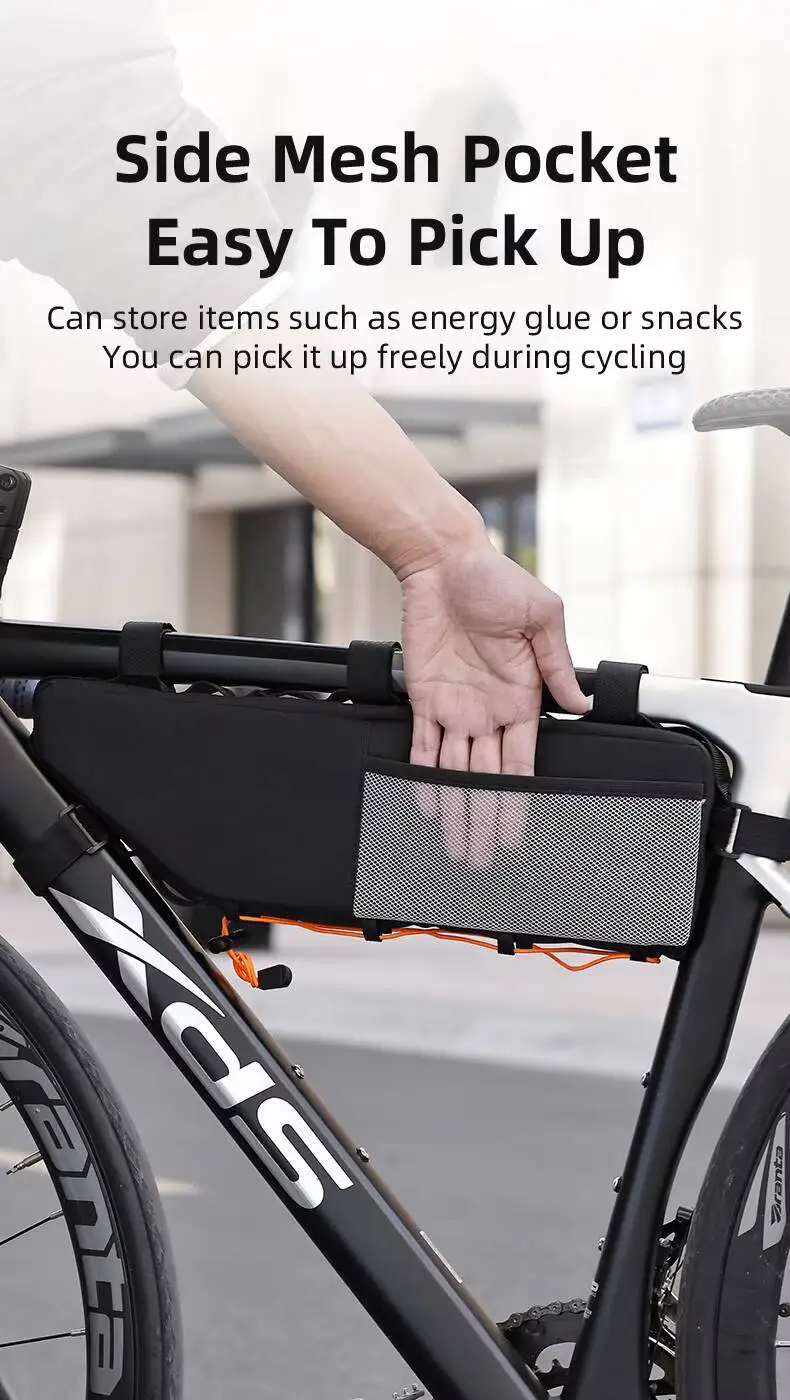 ESLNF Fahrrad-Oberrohrtasche für Fahrräder, große Kapazität, stabile Befestigung, langlebige, wasserdichte Innentaschen für Werkzeuge, Telefone – Detail 7
