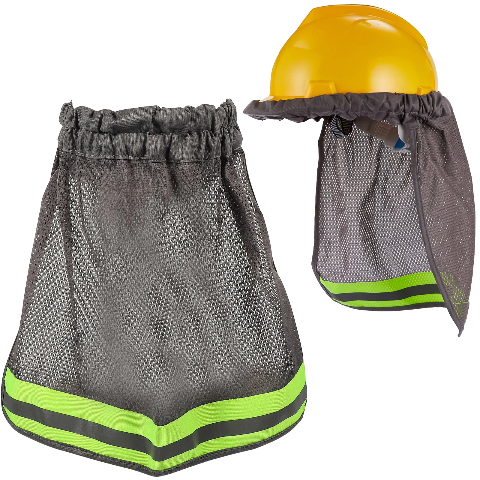 Imagem -05 - Hard Hat Sun Shade com Elastic Band Reflective Stripe Protector Construção