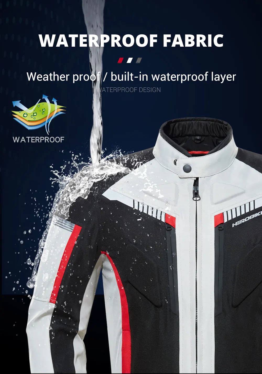 HEROBIKER Waterproof Motorcycle Jacket Man Racing Jacket Wearable Motorcycle Pants Moto Clothing With EVA Protection 19 S891c056e365a4c8a9370b79aa165f6cdt