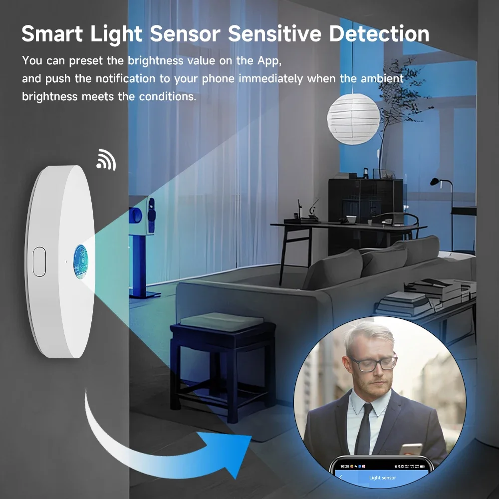 WiFi/Zigbee Smart Luminance Sensor Light Detection Tuya Smart Life Home Automation for Amazon Alexa Google Assistant