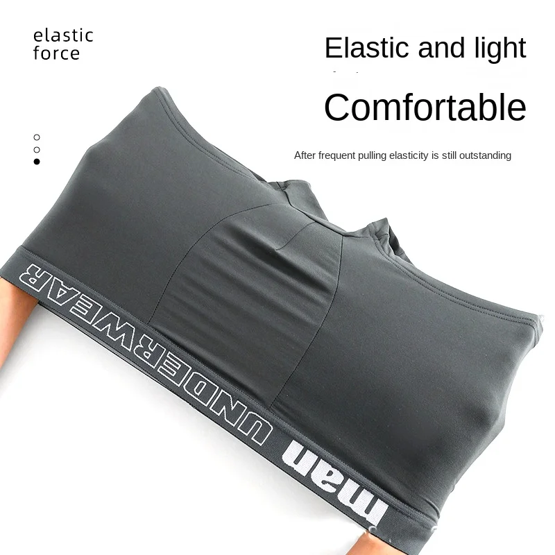 4PCS/ Men\'s Underwear Men\'s Cotton Inner Crotch Antibacterial Comfortable Breathable Mid-Waist Underwear Men\'s Boxer Shorts