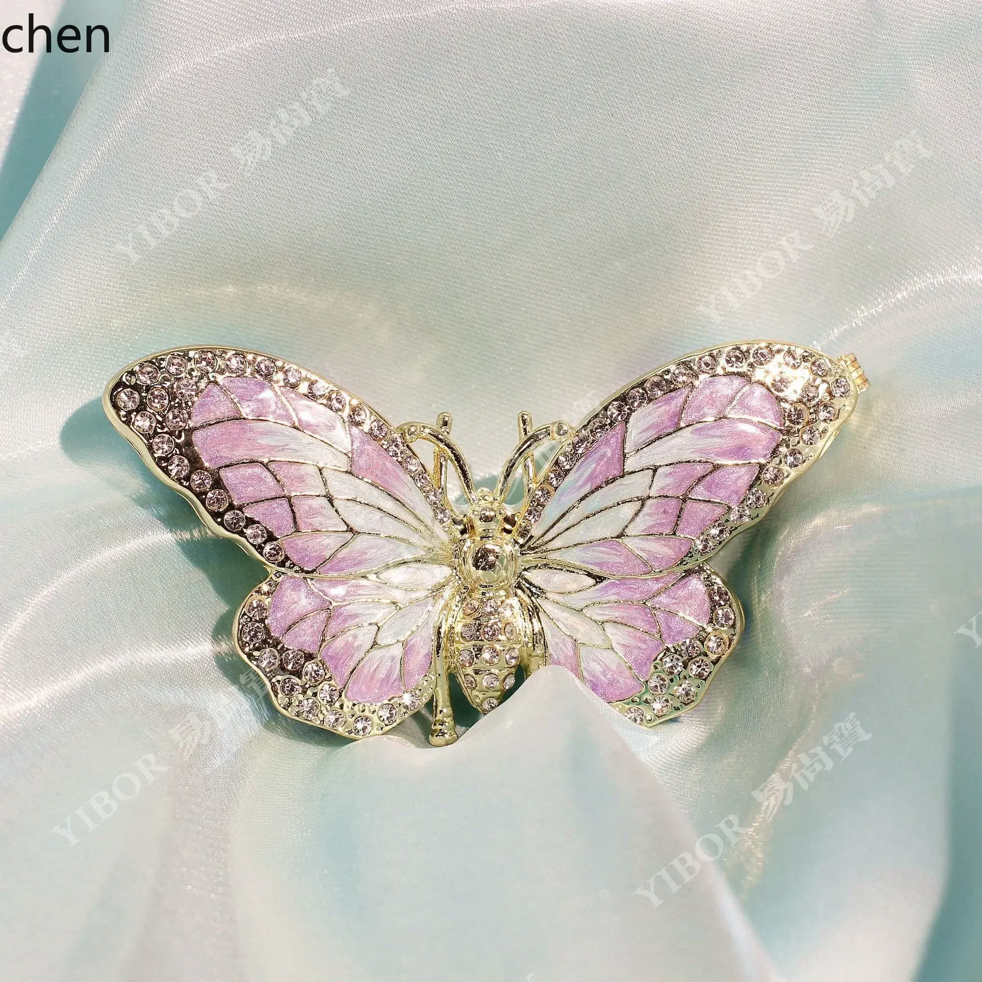 DSA  Creative Enamel Jewelry Box Trendy Accessory Storage Box Oil-Dripping Butterfly Small Ornament Handicraft