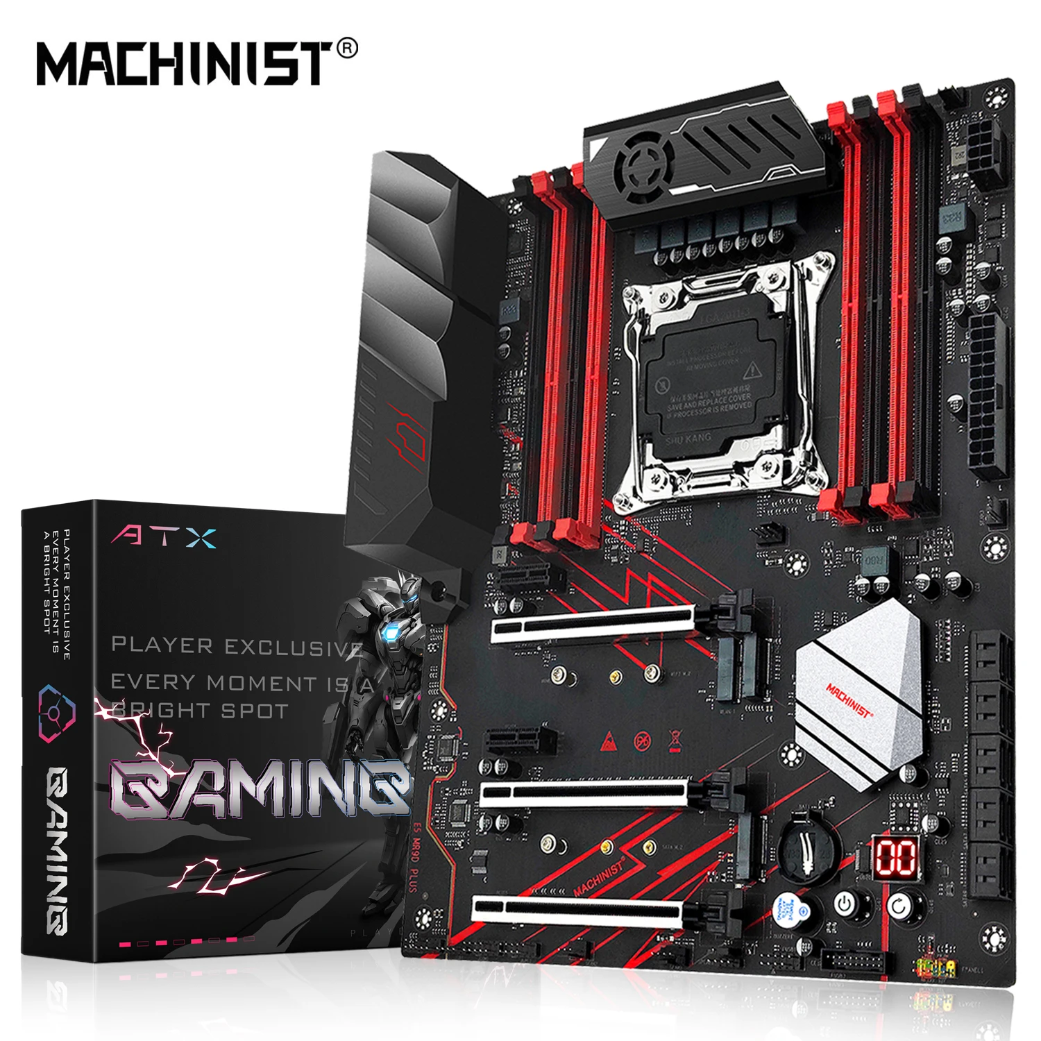 MACHINIST X99 MR9D PLUS Motherboard Supports Intel LGA 2011-3 Xeon E5 V3/V4 CPU DDR4 RAM memory USB3.0 NVME M.2 ATX Server