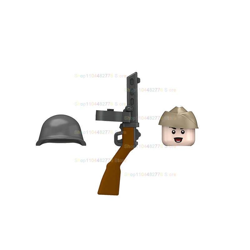 Modèles créatifs militaires blocs de construction d'infanterie soldats MOC figurines d'action accessoires armes enfants pour jouets cadeaux N667-670