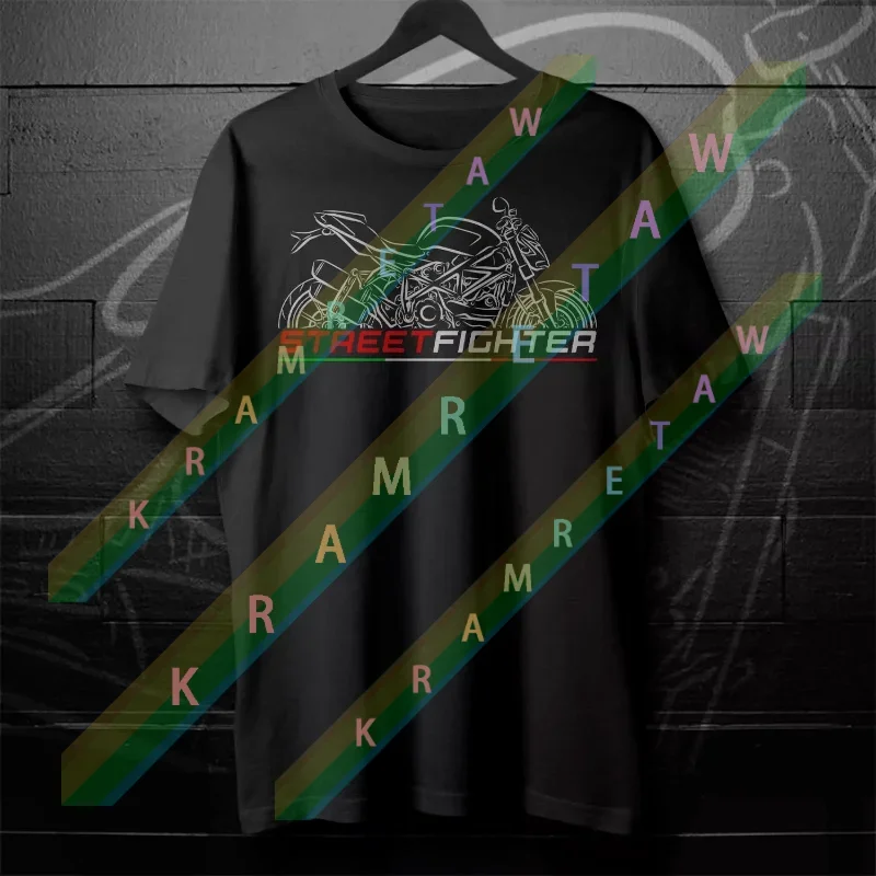 

2025 Man T Shirt Casual Streetfighter Motorcycle T shirt Graphic Summer Short Sleeves 100% Cotton S-3XL