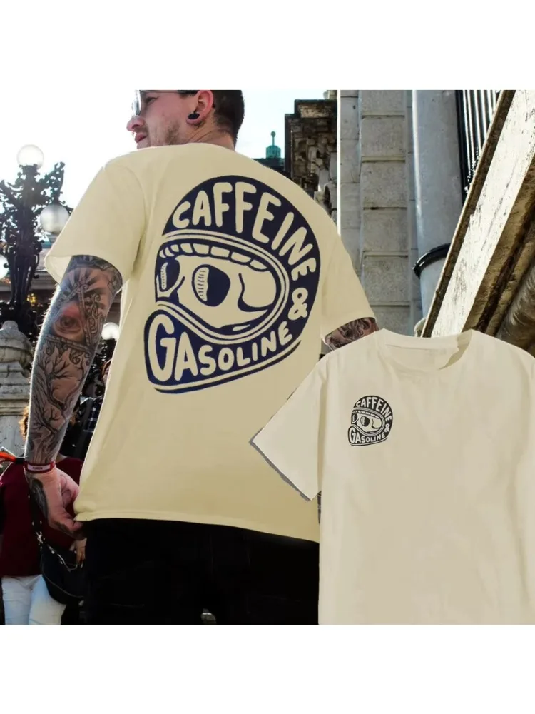 2025Nieuwste originele patroon bedrukt katoenen T-shirt heren zomer casual top korte mouw klassieke mode ronde hals T-shirt - afbeelding 2