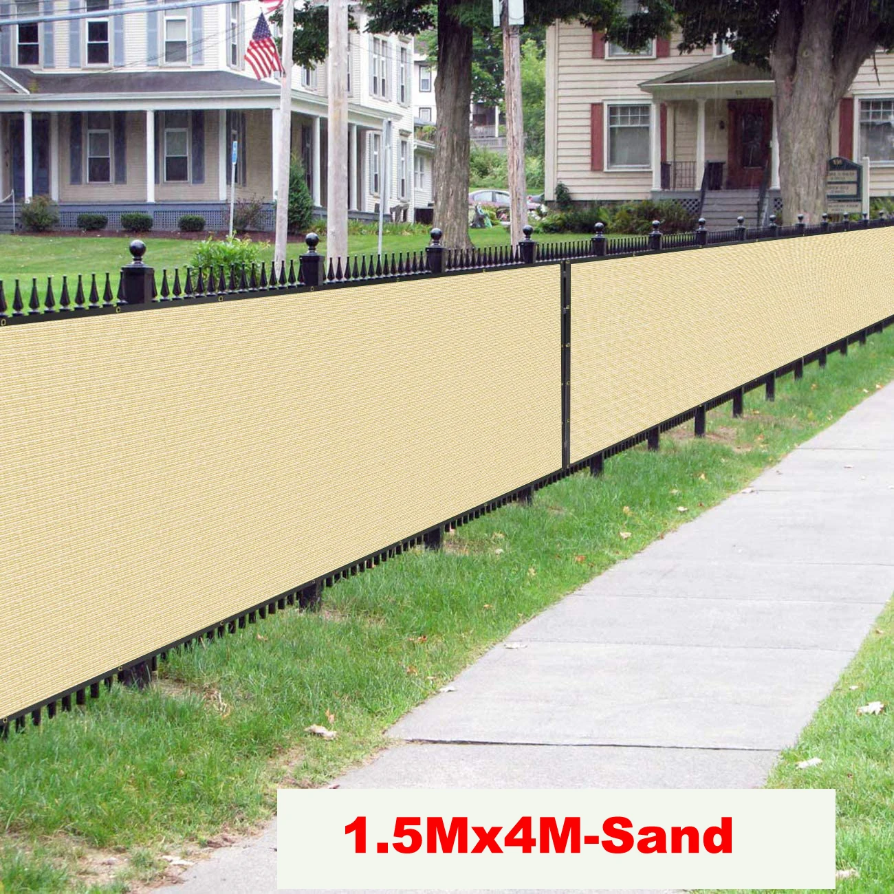 Grau Zaun Privatsphäre Screen Windschutz-Heavy Duty Fechten Mesh Schatten Net Abdeckung für Wand Garten Hof Hinterhof-Zip krawatten Enthalten – Detail 40