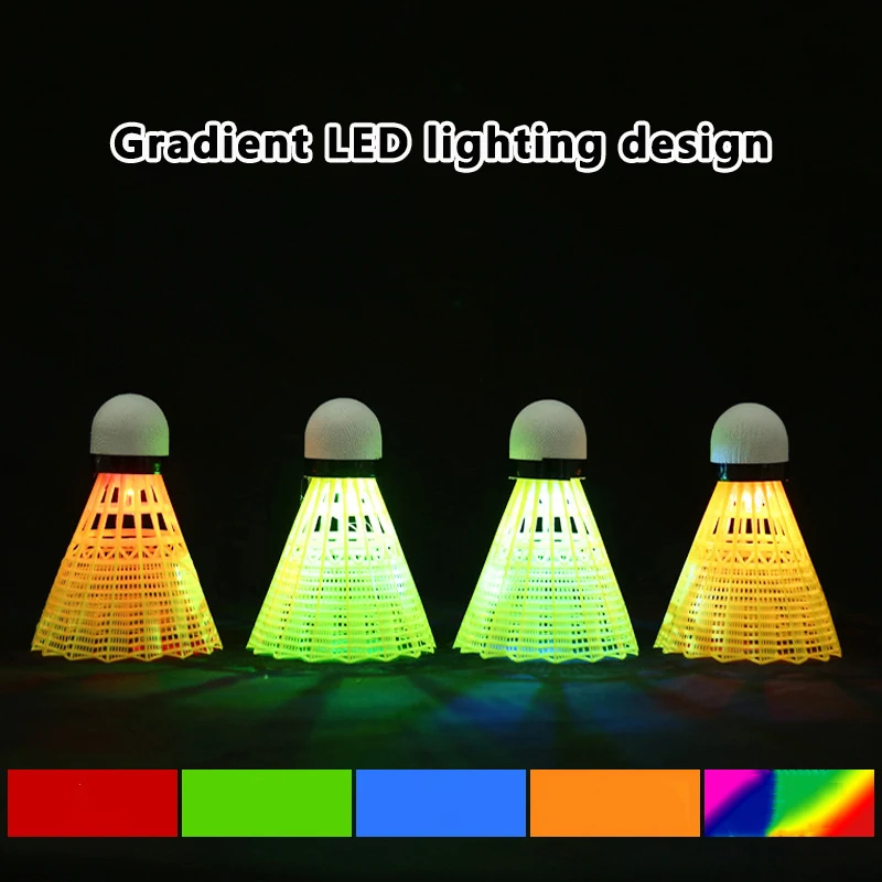 

6Pcs/Set Children Luminous Badminton Set LED Light-up Badminton Balls Colorful LED Foamed Plastic Sport Badminton Shuttlecocks