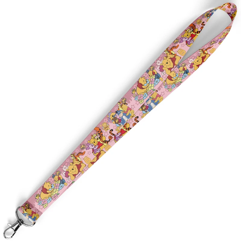 B1678 Cartoon Bear Neck Strap Lanyard Key Keychain Badge Holder ID Credit Card Pass Hang Rope Lariat Mobile Phone Accessories