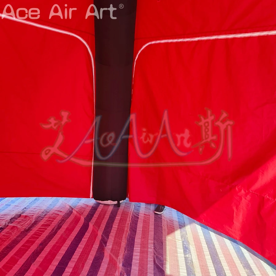 特注製作 屋外用サンシェードパビリオン インフレータブルスパイダーテント (取り外し可能な壁3面付き) 屋外イベントおよび車庫用