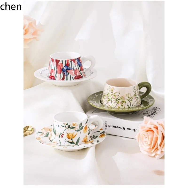 H1 wedding gift retro exquisite coffee cup and saucer gift box set for bride, bridesmaid, housewarming, and wedding favors