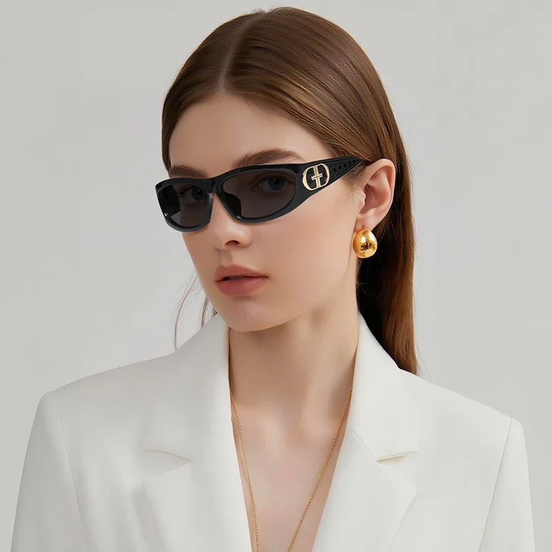 

Retro Small Frame Sunglasses Street Style Trendy UV400 Sun Glasses Punk Rectangle Fashion Eyewear for Women Men Shades UV400