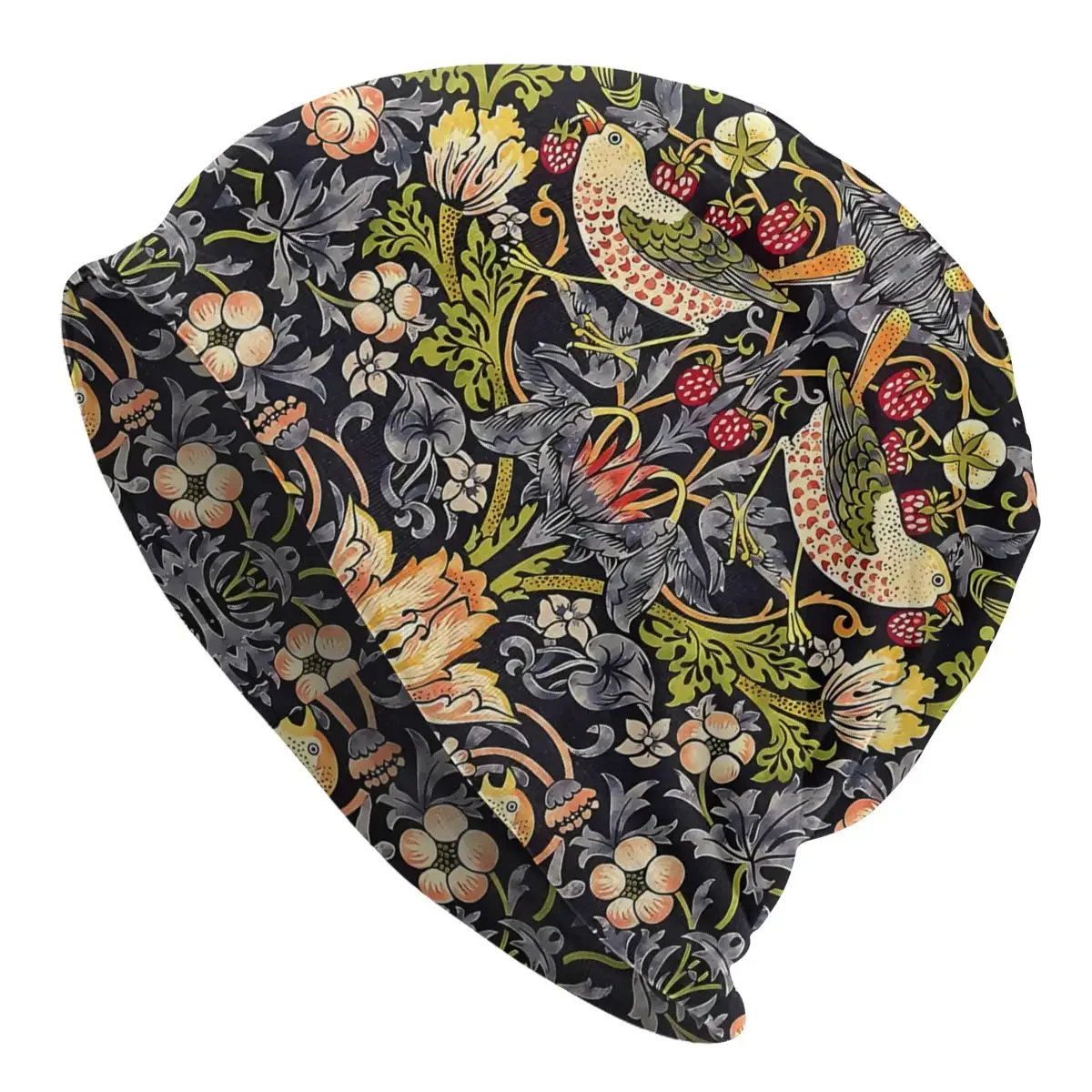 William Morris Flowers Art Skullies Beanies Caps Twin Bird Exhibition Thin Hat Sport Sports Bonnet Hats for Men Women